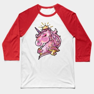 Rainbow Cute Pink Magical Unicorn - Funny Dabbing Unicorns Baseball T-Shirt